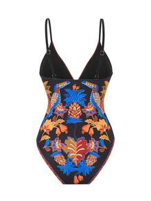 Swim Vcay Tropical Print One-Piece Swimsuit, Spring/Summer - Multicolor - View 2