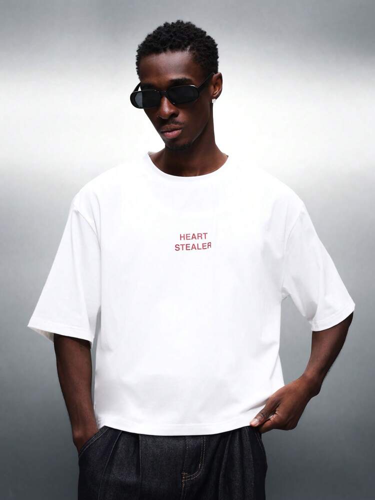 PLAYBOY X SUMWON Graphic Tee With Heart Stealer Text Print