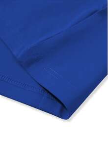 Manfinity LEGND Men's Minimalist Grizzly Bear Figure Graphic Print Tee,Aqua Blue Summer Streetwear Round Neck Short Sleeve T-Shirt,Casual City Break Commute T Shirt - Royal Blue - View 4