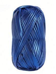 100g/300g New Metallic Fabric Strips, Glittery Thick Knitted Faux Leather Handmade DIY Bags, Silvery Thread, Crochet Bags, Hooked Mats, Craft Yarn - Multicolor-1pcs - View 23