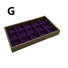 天鹅绒首饰托盘，大容量首饰收纳盒，带独立隔层，可堆叠首饰展示架，适用于耳环、项链、手镯、戒指、发夹、发带等。 - 紫色 - 查看 21