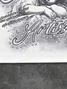 ROMWE MEN Street Life 男士休闲印花圆领长袖T恤 - 白色 - 查看 5