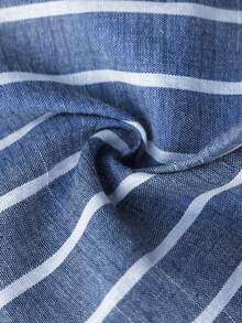 SHEIN 孕妇休闲条纹印花口袋裤 - 淺藍色 - 查看 8