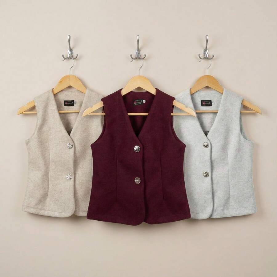 Set de 3 Chaleco con Botones Metálicos | Estilo Casual Elegante - 8 - Ver 1