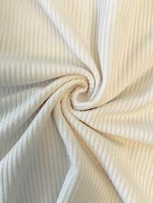 Franclia 加大码仿针织优雅舒适上衣 - 杏色 - 查看 7