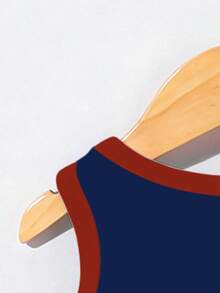 SHEIN Playful Pals 男婴休闲运动套装（2件套），可爱Logo及23号印花背心搭配短裤，适合夏季外出穿着