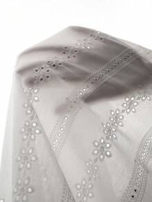 孕妇度假刺绣镂空流苏系带休闲吊带裙 - 白色 - 查看 7