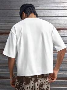Maglietta casual e alla moda da uomo AXEPEAK - Bianco - Visualizzare 3