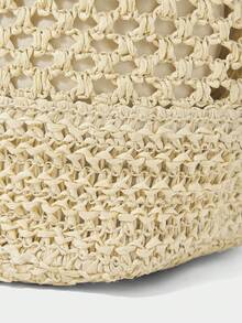 SHECARRY Women's Fashionable Cylindrical Handbag For Vacation And Daily Use - Beige - View 8