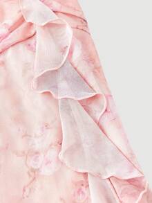 SHEIN MOD 女士碎花荷叶边连衣裙 - 彩色 - 查看 8