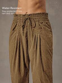 OutZeal Quần nữ ngoài trời, thích hợp đi bộ đường dài, cắm trại, chống thấm nước, cạp chun xếp ly, túi bên hông. - màu nâu - Xem 2