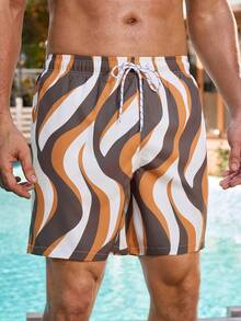 Manfinity VDAYZ Men's Casual Printed Beach Shorts - Multicolor - View 2