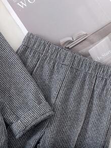 Bộ đồ vest Houndstooth 2 món cho bé trai - Áo khoác ve áo cài một hàng khuy + Quần dài cùng màu, Phong cách Anh cổ điển, Thích hợp cho tiệc sinh nhật, lễ cưới, lễ rửa tội, năm mới, trang phục trẻ em, quần áo bé trai, bộ đồ bé trai, bộ đồ bé trai, bộ đồ bé trai - Xám - Xem 8