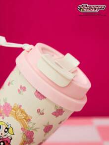 THE POWERPUFF GIRLS X Joivida 17.2oz Tumbler Coffee Mug/Water Bottle With Carrying Strap Vacuum Insulated Stainless Steel ,Leak-Proof Lid, Suitable For Hot Drinks / Cold Drinks, Suitable For Most Cup Holders - Pink - View 5