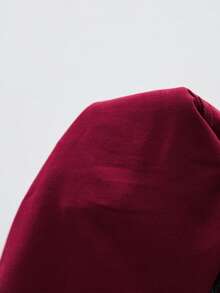 ATUI Studio Conjunto de top halter sin espalda y pantalones de pierna ancha para mujer, ideal para el verano en otoño/invierno - Burdeos - Ver 6