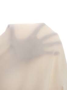 女童优雅圆领荷叶边短袖镂空刺绣提花双层荷叶边下摆休闲时尚公主裙，适合节日派对、度假、旅行、生日礼物等场合，夏季奶油色连衣裙，女童碎花蕾丝领连衣裙，象牙色女童连衣裙，米色女童连衣裙，女童象牙色碎花连衣裙 - 杏色 - 查看 9