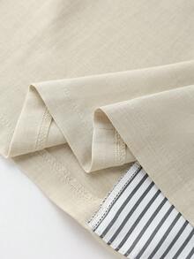 GlowEve CURVE Plus Size Women Striped Patchwork Blazer Jacket, Suitable For Work