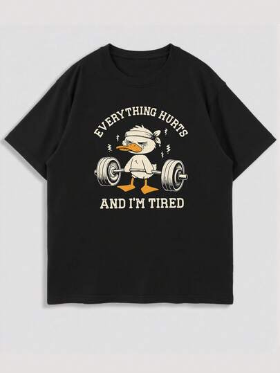 Manfinity Sport Corelite Men's Round Neck Short Sleeve Fashionable Sports T-Shirt, Suitable For Summer 4-Way Stretch Material Sweat-Wicking Lightweight Physique-Enhancing Seamless Design Slim Fit For Workout Performance-T