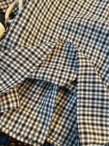 INAWLY 女士休闲复古格子短袖衬衫，Polo领设计，休闲舒适，适合日常穿着、返校季，也可作为礼物送给朋友或搭配其他服饰。 - 彩色 - 查看 4