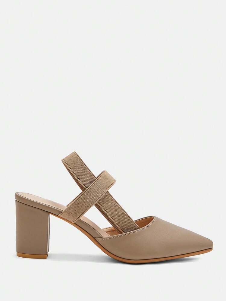 CUCCOO CURVES Talons hauts à la mode avec design croisé à la pointe pour femmes, polyvalents pour un port quotidien
