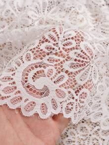 SHEIN 3pcs/Set Plus Size Lace Sexy Open Crotch Panties - Multicolor - View 6