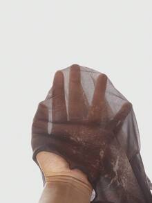 Betty Boop | ROMWE Seksowna, prześwitująca damska bluzka z długim rękawem i nadrukiem w stylu vintage z kreskówkowym portretem - Brązowy - Zobacz 5