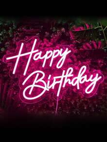 1Pc Neon LED Sign USB Operated Decorative Light, Suitable For Party, Bedroom, Room, Birthday, Wall - Multicolor - View 8
