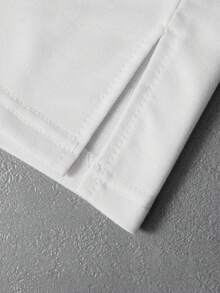 PAVTROS Áo thun nam tay ngắn cổ tròn phối màu, in chữ và sọc, in kỹ thuật số nhiều màu, vạt xẻ, cổ tròn, dành cho nam giới. - trắng - Xem 7