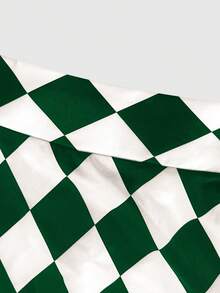 GlowEve CURVE 大码优雅刺绣提花半身裙 - 墨綠色 - 查看 3