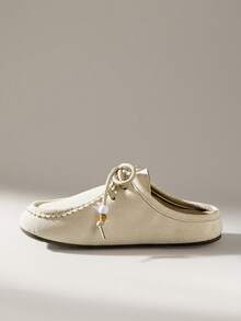 Solecia Women's Lace-Up Design Casual Slip-On Mules