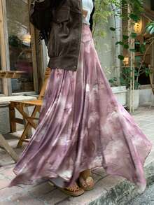 DAZY 棕色美人鱼裙，宽松休闲风，适合春夏穿着，情人节假期也适用 - 棕色 - 查看 4