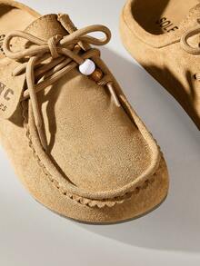 Solecia 女士系带休闲平底鞋，百搭时尚 - 棕色 - 查看 5