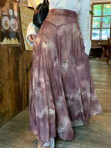 DAZY 棕色美人鱼裙，宽松休闲风，适合春夏穿着，情人节假期也适用 - 棕色 - 查看 7