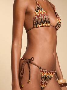 Travachic 女士复古吊带露背时尚夏季比基尼套装 - 彩色 - 查看 7