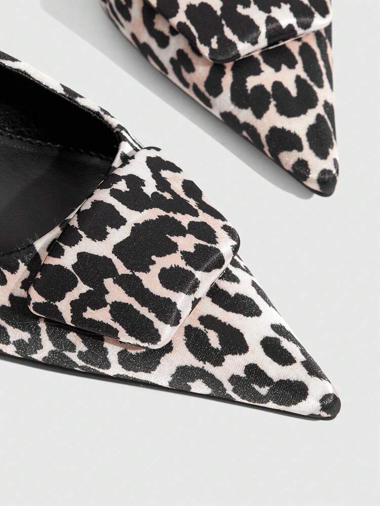 CUCCOO SZL Leopard Print Pointed Toe High Heel Party Shoes For Women Valentine's Day