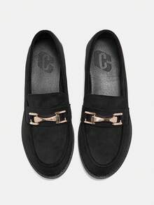 CUCCOO CURVES Women Wide Fit Flats Valentine's Day - Quiet Night Black - View 2