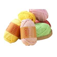 3件套手工编织布袋 DIY彩色扁平丝带拖鞋收纳篮靠垫粗毛线球 - 彩色 - 查看 2