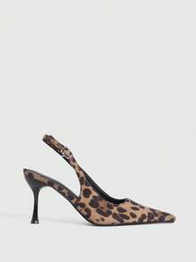 CUCCOO SZL 豹纹尖头时尚优雅通勤高跟鞋 - 彩色 - 查看 8