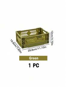 Joivida 1个彩色塑料可折叠收纳篮，非常适合收纳和日常使用，易于组装，可用于厨房、浴室、办公室、客厅、教室、宿舍等场所。 - 彩色 - 查看 18