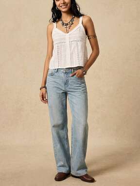 Maija Parte superior de camisola holgada con encaje y parches, blanca, para fiestas, playa, vacaciones de verano, salidas y graduación