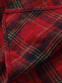 GlowEve CURVE Top à manches longues en tricot de couleur unie élégant et polyvalent pour femmes grandes tailles, pour le travail ou les occasions décontractées. Jupe plaid vintage française convenant pour la remise des diplômes, les trajets domicile-travail et les occasions décontractées. Jupe à carreaux rouges classique pour femmes. - Multicolore - Voir 4