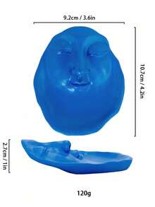 Joivida 1件创意人脸首饰碟蜡烛托盘树脂家居装饰摆件道具，可用于展示戒指、耳环、硬币