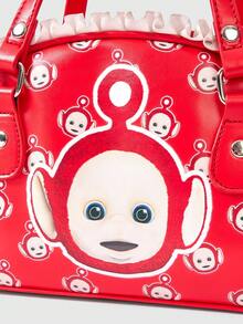 Teletubbies X ROMWE Cute Cartoon PU Crossbody Shoulder Handbag - Red - View 4