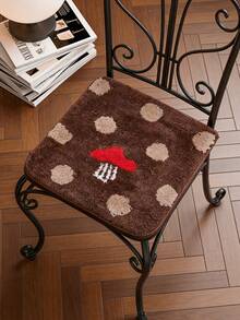 Joivida 蘑菇印花坐垫 - 创意防滑垫，适用于办公椅、飘窗及冬季使用 - 彩色 - 查看 6