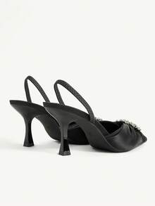 CUCCOO CHICEST Giày cao gót mũi nhọn đính đá sang trọng cho nữ - màu đen - Xem 9