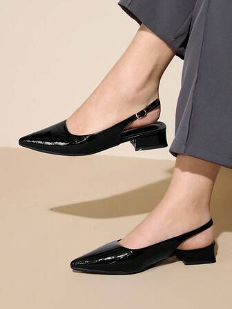 CUCCOO CURVES 女士时尚优雅尖头宽楦高跟鞋