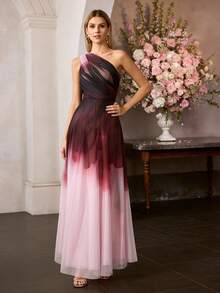 MOTF Soiréza WOMEN'S POSITIONING PRINTED MESH PARTY DRESS, SPRING/SUMMER