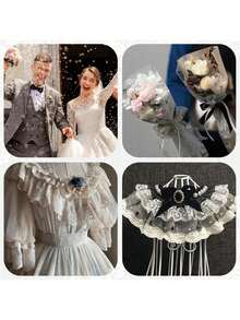 10PCS, 1 Size Lace Underwear Edge White Lace Edge Sewing Scallop Edge Edge, Suitable For Handicrafts, Dresses, Gift Packaging, Weddings, Home Decoration