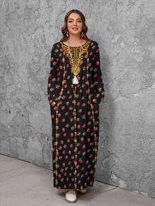 Modelyn Đầm cổ tròn tay dài cỡ lớn, phù hợp cho mùa thu/đông - Nhiều màu - Xem 7