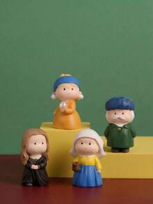 Joivida 1 st kreativ konstnärsfigur hartskonstskulptur samlarobjekt skrivbordsprydnad för heminredning vardagsrum unik present till män kvinnor födelsedag jul - Multifärgad - Visa 5